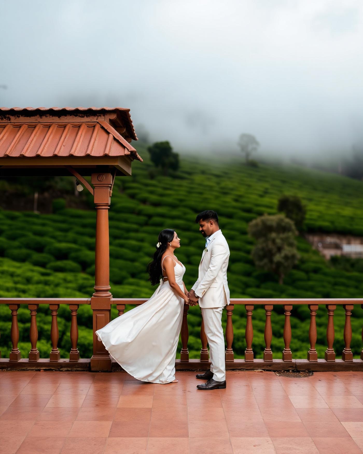Couple at Ceylon tea estate